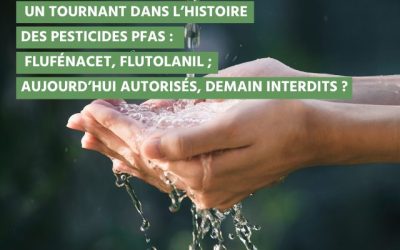 Un tournant dans l’histoire des pesticides PFAS : flufénacet, flutolanil ; aujourd’hui autorisés, demain interdits ?